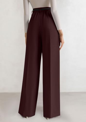 PRETTYGARDEN Women's Tailored Wide Leg Work Dress Pants