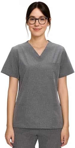 COZYFIT Scrubs for Women Set - Stretch V-Neck & Jogger Pant with 9 Pockets
