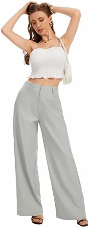 FUNYYZO Wide Leg Dress Pants for Women Work Slacks Business Casual Outfits