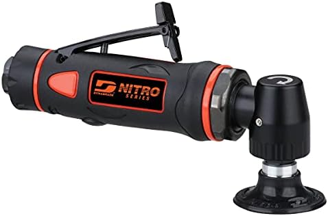 Dynabrade (DS32) 2" (50 mm) Diameter Right Angle Disc Sander | 1/4" Collet, 0.3 hp 18000 RPM Pneumatic Motor | Includes 2" Locking-type (R-type) Disc Pad