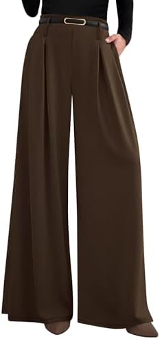 PRETTYGARDEN Womens Wide Leg Dress Pants Flowy Trousers