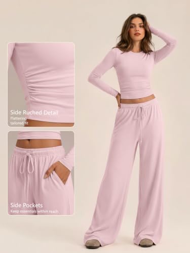 Trendy Queen Women's 2 Piece 2026 Fall Fashion Lounge Set with Pockets