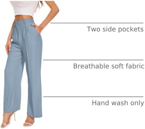 FUNYYZO Wide Leg Dress Pants for Women Work Slacks Business Casual Outfits
