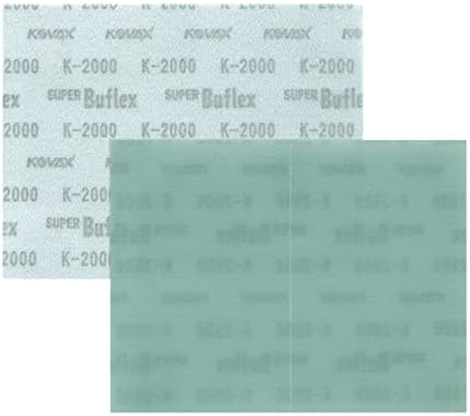 Super Buflex Flexible Dry Sanding Sheets, Green K-2000, Hook & Loop, 191-1532, 25 Sheets