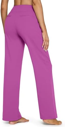 G4Free Yoga Pants for Women Wide Leg Pants with Pockets High Waisted
