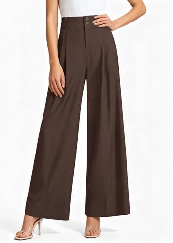 PRETTYGARDEN Women's High Waisted Wide Leg Dress Pants