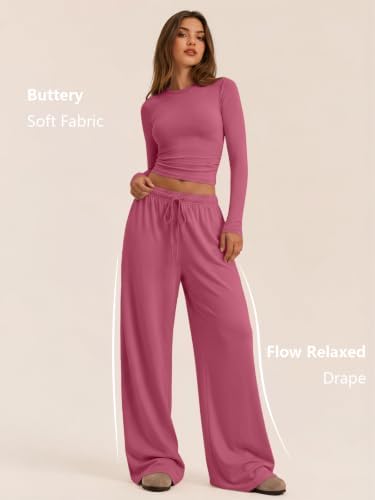 Trendy Queen Women's 2 Piece 2026 Fall Fashion Lounge Set with Pockets