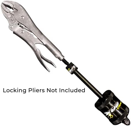 PRO MAXX PlierPull 17/16” Locking Plier Threaded Adapter Connects Your Vise Grip to Included 11" Slide Hammer Pulling Power For Auto Body Repairs, Popping Cotter Pins, Bushings Seals More ProMAXX Tool