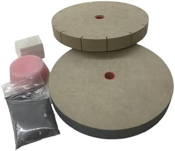 Keen Edge Professional Knife Sharpening Wheel System - Made in USA - Complete Wheel System fits most 6" and 8" Bench Grinders - Sharpening + Slotted Honing Wheels & Accessories (Complete 6.0" System)
