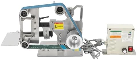 Belt Sander, 2 x 36 Inch Variable Speed Bench Grinder, 750W Belt Polisher, Adjustable Knife Making Polishing Grinding Machine with 2PCS Sanding Belts for Metalworking Sharpening Grinding