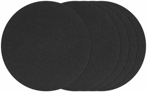 25Pcs Sanding Discs 7In 80Grit Hook and Loop Sandpapers Black