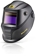 ESAB 0700000490 SAVAGE A40 Black Auto-Darkening Welding Helmet, External Shade Adjustment, Four Arc Sensor Auto Darkening, 3.93" x 1.96" True Color Viewing Lens, Sensitivity/Delay Control