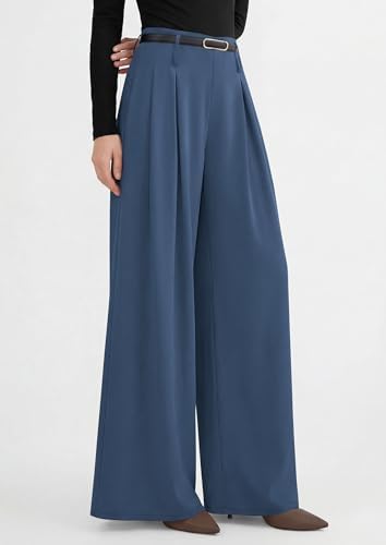PRETTYGARDEN Womens Wide Leg Dress Pants Flowy Trousers