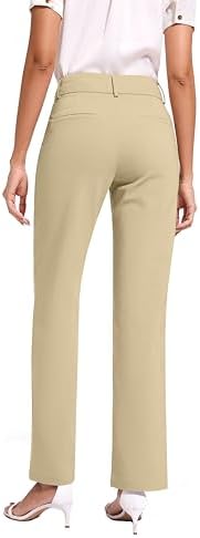 KICZOY Women Dress Pants Stretch Business Straight Leg with Pockets Wear to Work Casual 2026 Suitpants