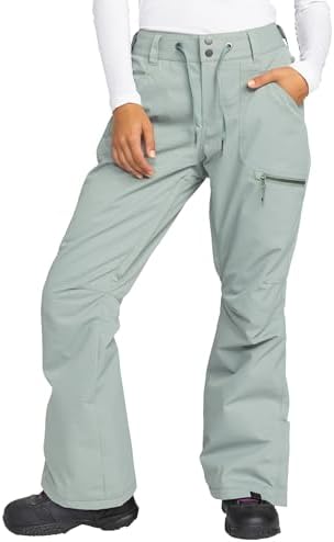 Roxy Women's Nadia Ski Pant – 10K Waterproof, Insulated, PFAS-Free, Adjustable Waist & Snow Gaiters