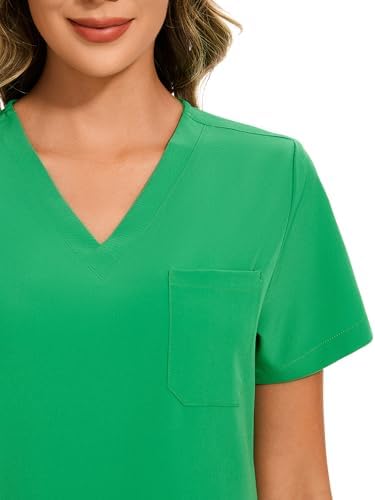COZYFIT Scrubs for Women Set - Stretch V-Neck & Jogger Pant with 9 Pockets