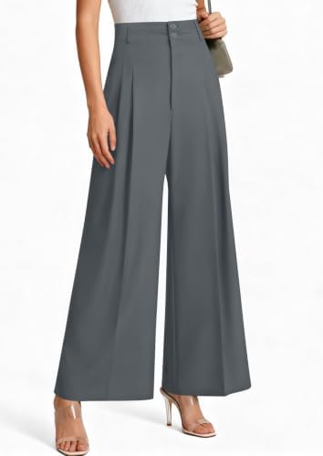 PRETTYGARDEN Women's High Waisted Wide Leg Dress Pants