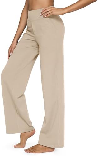 G4Free Yoga Pants for Women Wide Leg Pants with Pockets High Waisted