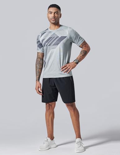 Liberty Imports 5 Pack Men's Active Quick Dry Crew Neck T Shirts