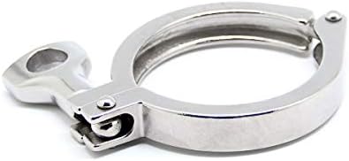QiiMii 13MHHM Stainless Steel 304 Single Pin Heavy Duty Tri Clamp with Wing Nut for Ferrule TC 2.5"(2.5 Inch)