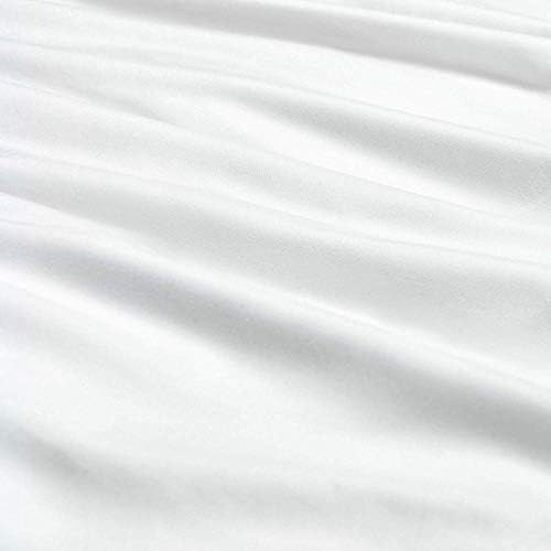 6pc 1200 Thread Count QUEEN Bed Sheet Set Egyptian, Deep Pocket, SNOW WHITE