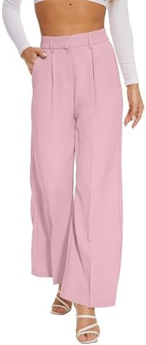 FUNYYZO Wide Leg Dress Pants for Women Work Slacks Business Casual Outfits