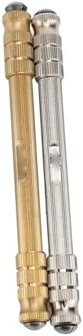 Double Head Pin Vise Hand Drill with Superior Strength, Accommodate Drill Bit Sizes up to 2.5mm, Resistant, Long Service Life, Stable and Precise Chuck, Easily Detachable, Brass