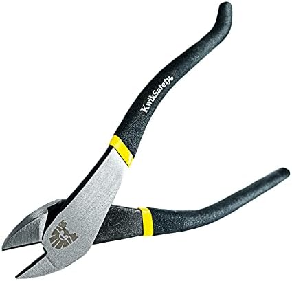 KwikSafety - Charlotte, NC - PINZA Ironworker Pliers Heavy Duty Diagonal Cutting Pliers Angled Head Steel Rebar Cut Aluminum Bi-Material Tempered Handles & Short Beveled Jaws Lineman Plier