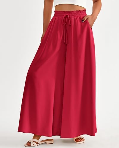 BTFBM Wide Leg Flowy Palazzo Pants for Women