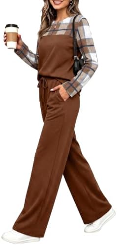 WIHOLL Two Piece Sets for Women Fall Outfits Casual Matching Lounge Sets