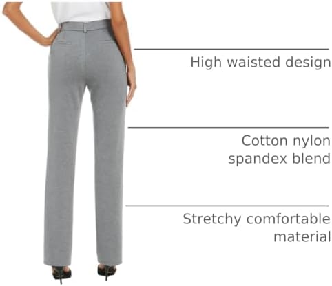 iChosy Women's Stretch Straight Leg Dress Work Pants Business Casual Slacks