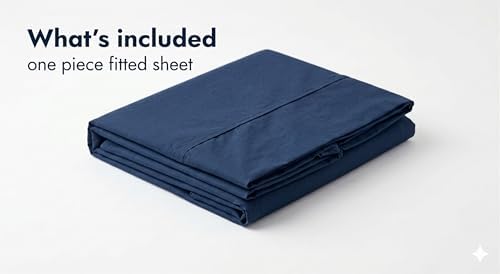 JS Sanders V Berth Boat Sheet 1 Pcs 600 TC Egyptian Cotton, Navy Blue