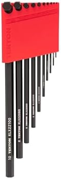 TEKTON Flat End Hex L-Key Set, 10-Piece | KLX91204 | (1.3 - 10 mm, Common Sizes), Manganese Phosphate Finish, Holder