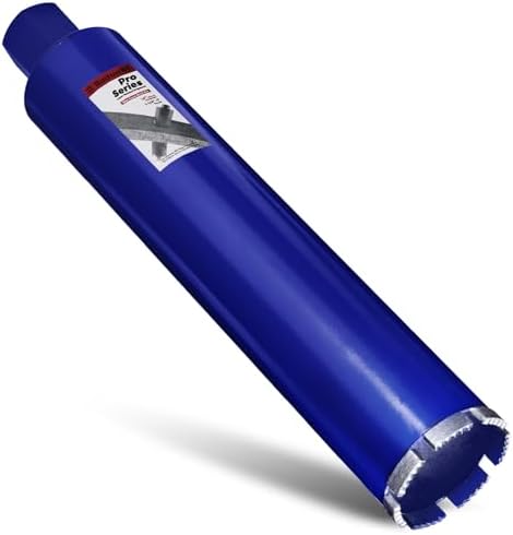 3 Inch Core Drill Bit for Concrete with Rebar - 14" Depth, Wet Use, 1-1/4"-7 UNC, Upgraded Welded Teeth for Brick, Block, Stone, Masonry, Stucco, Alsphalt - Great for DIY & Pros (76mm)