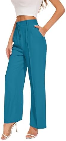 FUNYYZO Wide Leg Dress Pants for Women Work Slacks Business Casual Outfits