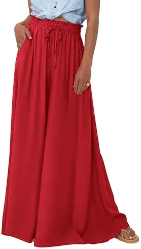 BTFBM Wide Leg Flowy Palazzo Pants for Women