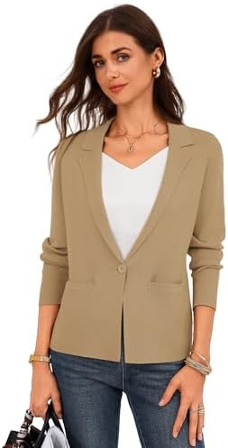 GRACE KARIN Womens Sweater Blazer Jackets Business Casual Work Cardigan