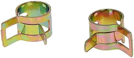 Fielect 50pcs 11/32" / 9mm Spring Band Type Action Hose Pipe Clamp Low Pressure Air Clip Clamp Fasteners Assortment Kit for Plumbing, Automotive and Mechanical