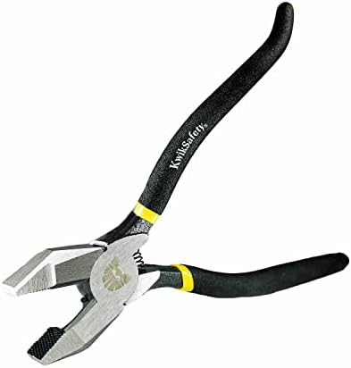 KwikSafety - Charlotte, NC - PINZA Ironworker Pliers Spring Loaded Action Side Cutters Steel Rebar Wire Cutters Bi-Material Tempered Handles & Aggressive Cross-Hatched Knurl Lineman Pliers