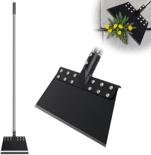 63 Inch One-Piece Handle Weed Scraper with 11in Spring Steel Blade