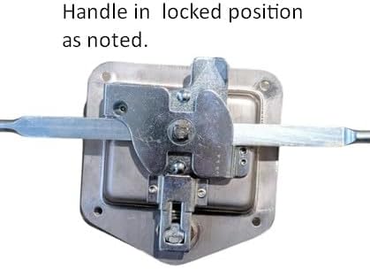 Tool Box Cabinet Latch Stainless Steel Three Point Folding T Handle Locking with (2) Connecting Rods 5/16 x 34L. Mounts to Flat Panel Surface. Installation Expertise is Required!