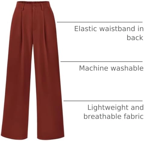 PRETTYGARDEN Women's Flowy Wide Leg Dress Pants