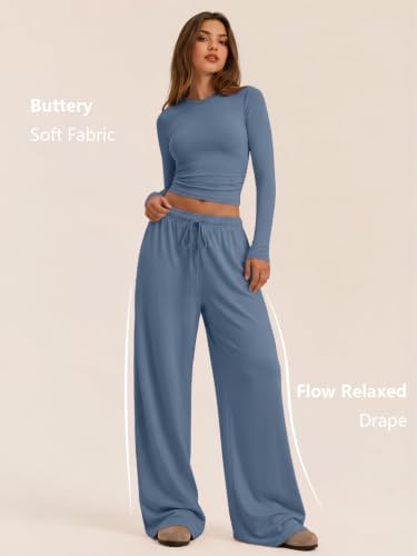 Trendy Queen Women's 2 Piece 2026 Fall Fashion Lounge Set with Pockets