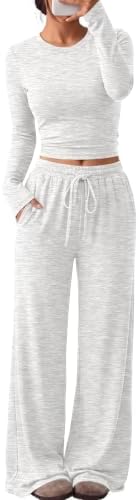 Trendy Queen Women's 2 Piece 2026 Fall Fashion Lounge Set with Pockets