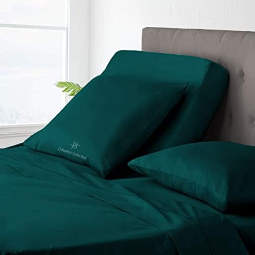 JS Sanders Collection Split Head Sheet Set King Size,Teal