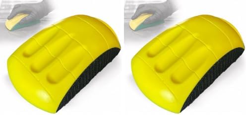 LiME LiNE 6 Inch Hook and Loop Mouse Hand Sanding Block Ideal for Sanding Automotive Body, Art & Crafts and DIY Projects (Flexible Block) (Pack of 2)