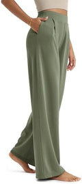 ODODOS Modal Soft Wide Leg Pants for Women High Waist Casual Relaxed Pants with Pockets-27/29"/ 31" Inseam
