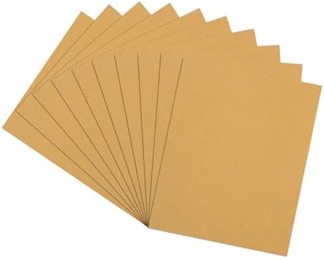 10 Pcs 150 Grit Sandpaper 9 x 11 Inch Sand Paper Alumina Gold