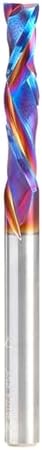 Amana Tool Spektra Extreme Tool Life Solid Carbide CNC Compression Spiral Router Bit, 46177-K, 1/4 D x 1-1/4 CH x 1/4 Shank x 3 Inch Long 2 Flute