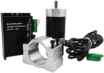 ER11 Brushless Spindle+57MM Clamp with Screws+ 48V Brushless Electronic Starter Driver+ER11-10mm Built in Sensor 48V500W-T3